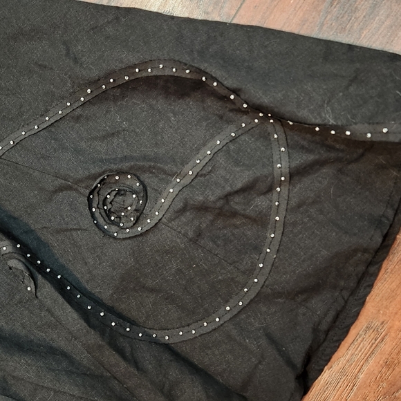 AUTOGRAPH LINEN BLACK EMBROIDERED SKIRT - Picture 8 of 8